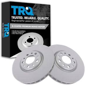 TRQ Front Brake Rotors Set Vented Premium G-Coated Compatible with 2015-2017 Chrysler 200 2013-2016 Dodge Dart 2016-2021 Fiat 500X 2018-2021 Jeep Compass 2015-2021 Renegade