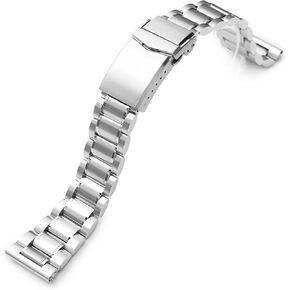 MiLTAT 20mm Entwine Pull-Twist Quick Release Watch Band Straight End Polished Center (tool-free version)