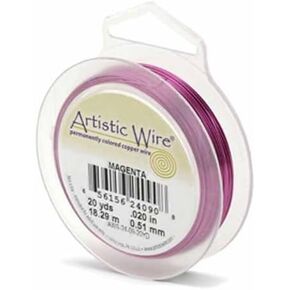Beadalon Artistic Wire 20-Gauge Silver Plated Peacock Blue Coil Wire, 25-Feet
