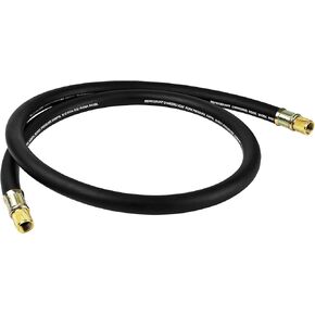 Upgraded 1/2" HVAC Vacuum Hose,High-Flow Vacuum Certified Refrigerant Hose,1/2" to 1/2" Fittings,20 Microns Vacuum,Faster HVAC Evacuation and Recovery,6-Feet,Black,3 Year Warranty