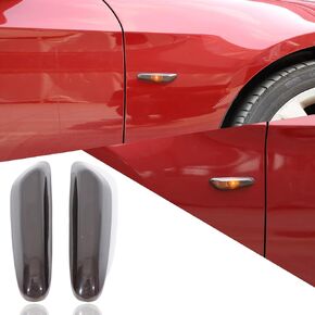 Smoked Black Side Marker Light Turn Signal Lamp Cover Compatible with BMW 3 Series 2005-2012 E90 E91 E92 E93 325i 320i 318i Side Fender Signal Marker Light Shell Trim Cover Accessories 2PCS