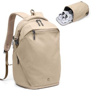 GOLF SUPAGS Basic Multipurpose Casual Backpack Laptop Compartment Water Resistant for Travel Hiking Sport Work Daypack Bag (Khaki)