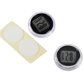 Mini Motorcycle Clocks,Waterproof Stick-On Motorbike Mount Watch Digital,Clocks for Vehicle,Auto,Car,SUV and More 1.1 Diameter Small in Size and Light in Weight,Electrical and Lighting