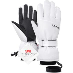 Ski Gloves Waterproof Snow Gloves for Men & Women 3M Thinsulate Insulated Winter Gloves with Fleece Lining & Anti-Slip Grip