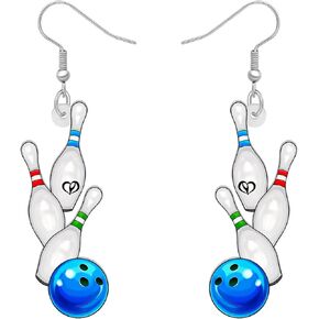 BONSNY Novelty Floral Acrylic Dangle Physical Culture Sports Earrings for Women Jewelry Gifts Funny Sensitive Ears Hypoallergenic Charms