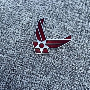 1Pc US Air Force USAF Premium Car Emblem3D Metal Badge Body Side Rear Trunk Sticker Decal (Black Blue)