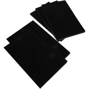 ARTIBETTER Jewelry Storage Insert - Foam Jewelry Inserts (3pcs) - Black Velvet Ring & Earring Display Pad for Jewelry Storage Box
