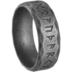 DATOA Vintage Viking Rings for Men Personalized Stainless Steel Norse Rings Viking Runes Amulet Band Style Ring Jewelry