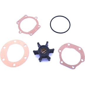 SouthMarine 09-810B 18653-0001 18653-0001-P 653-0001 128990-42200 9-45713 18-45713 Water Pump Impeller with Gasket & O-Ring for Jabsco/Johnson/YANMAR Engine Pump