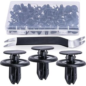 Rexka 51pcs Bumper Cover Fender Liner Splash Shield Push Type Retainer Clip BGV4-56-145 for Mazda 2, Mazda 3, Mazda 6, CX-3, CX-30, CX-5, CX-9, MX-5 Miata BGV456145 -Auto Body Clips Remover
