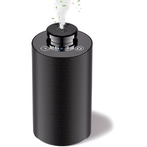 Diffuserlove Waterless Diffuser Essential Oil Diffusers Portable Car Aromatherapy Diffuser Travel Cordless Air Diffuser for Home Rechargeable Scent Machine Black
