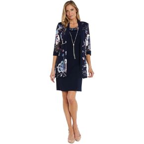 R&M Richards Womens 2PC Jacket Two Piece Dress