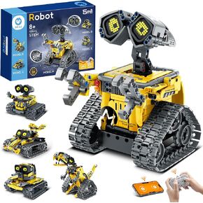 Sillbird STEM Robot Building Toys for Boys Ages 8-13, Remote & App-Controlled 5in1 Wall Robot Educational Coding Technic Set for Kids, Creative Gifts for Boys Girls Aged 8 9 10 11 12 13+ (435 Pieces)