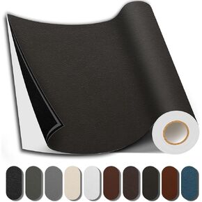 Leather Repair Patch, 17X79 Inch Repair Patch Self Adhesive Waterproof, DIY Large Leather Patches for Couches, Furniture, Kitchen Cabinets, Wall （Black, 17X79 Inch） in Kuwait
