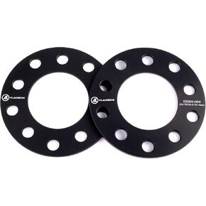 فواصل عجلات VLAOSCHI سوداء 5x5 5x120 5x127 1/4 بوصة (6 مم) متوافقة مع Jeep B-M-W 5 Lug لـ 2007-2022 Wrangler | 1999-2022 جراند شيروكي | دورانجو 2011-2022 | E28 E32 E36 E46 E60 - عبوة من 2