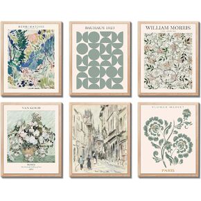 LANCHI95 9 PCS 8X10'' Flower Market Poster, Vintage Colorful Floral Wall Art Decor, Abstract Flower Market Wall Art Prints, Living Room Bathroom Dorm Wall Decor (UNFRAMED)