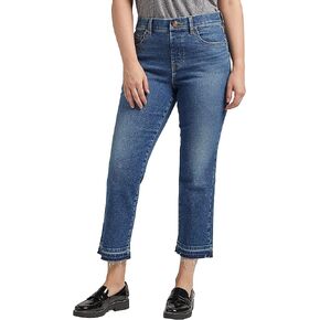 JAG Women's Petite Valentina High Rise Straight Crop Jeans