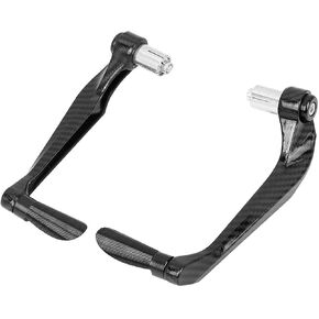 F FIERCE CYCLE 1 Pair Universal 22mm Brake Clutch Lever Protector Hand Guard for Motorcycle Black