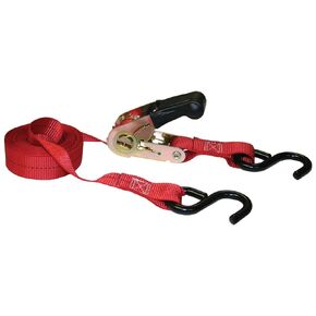 Keeper – 1" x 13' High Tension Ratchet Tie-Down with S Hooks - 400 lbs. Working Load Limit