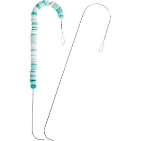 PP OPOUNT 3 PCS Upgrade Big Eye Curved Beading Needles, 5.5 Inch Beading Needles for Bead Spinner, Curved Needles for Beading Jewelry, DIY Waist Beads, Bracelets, Necklaces (Patent Protection)