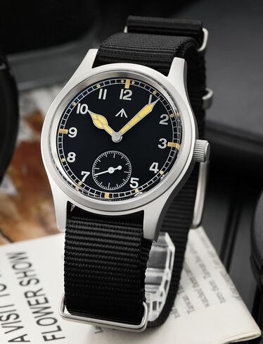 ساعة TACTICAL FROG Militado D12 Military للرجال VD78 كوارتز ياقوت كريستال C3 مضيئة 36 مم قرص على الطراز العسكري حزام من النايلون، مقاومة للماء 100 متر in Kuwait