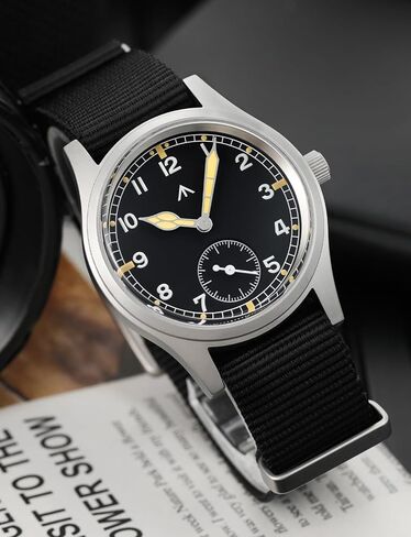 ساعة TACTICAL FROG Militado D12 Military للرجال VD78 كوارتز ياقوت كريستال C3 مضيئة 36 مم قرص على الطراز العسكري حزام من النايلون، مقاومة للماء 100 متر in Kuwait