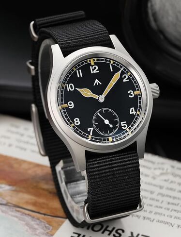 ساعة TACTICAL FROG Militado D12 Military للرجال VD78 كوارتز ياقوت كريستال C3 مضيئة 36 مم قرص على الطراز العسكري حزام من النايلون، مقاومة للماء 100 متر in Kuwait