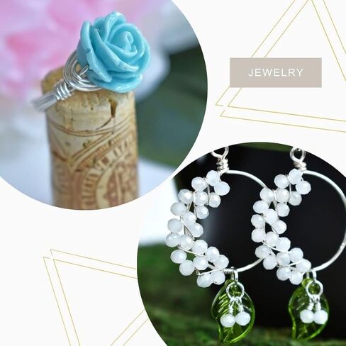 سلك فني من Beadalon مقاس 20 سلك ملفوف أزرق طاووس مطلي بالفضة، 25 قدم in Kuwait