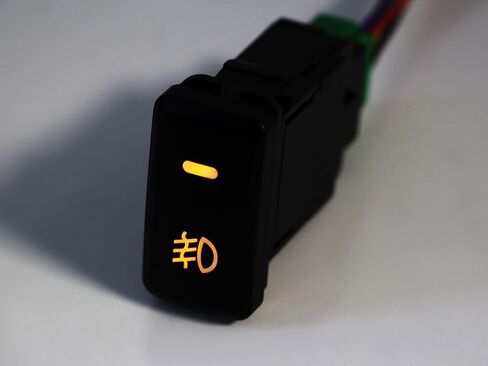 مفتاح ضغط على شكل مصنع iJDMTOY 4 أقطاب 12 فولت مع مصابيح مؤشر خلفية LED متوافقة مع مصابيح الضباب، DRL، شريط إضاءة LED، إلخ (حجم قياسي 39 مم) in Saudi Arabia