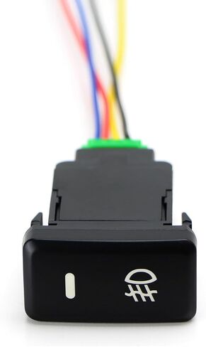 مفتاح ضغط على شكل مصنع iJDMTOY 4 أقطاب 12 فولت مع مصابيح مؤشر خلفية LED متوافقة مع مصابيح الضباب، DRL، شريط إضاءة LED، إلخ (حجم قياسي 39 مم) in Saudi Arabia