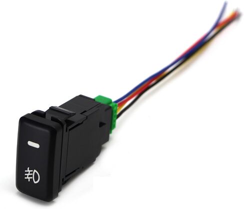 مفتاح ضغط على شكل مصنع iJDMTOY 4 أقطاب 12 فولت مع مصابيح مؤشر خلفية LED متوافقة مع مصابيح الضباب، DRL، شريط إضاءة LED، إلخ (حجم قياسي 39 مم) in Saudi Arabia