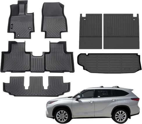 Jenofa-Floor Mats for Corolla 2008-2013 Floor Liner Waterproof All Weather Car Mats Custom Fit Corolla Durable TPE Rubber High Edge Protection Car Mat for 2013 Corolla Accessories Black in Saudi Arabia