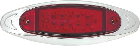 [Qty 10] [12-LED AMBER] [6.7" x 2.2"] Side Marker Amber Light with Chrome Bezel, Universal LED Clearance Markers for Truck Trailer Boat ATV Marine Marker lights 12V High Brightness Side Marker Lights in Kuwait