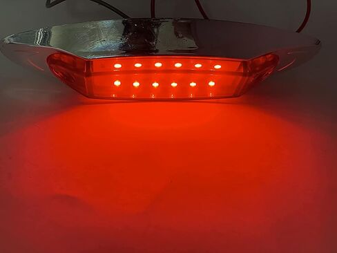 [Qty 10] [12-LED AMBER] [6.7" x 2.2"] Side Marker Amber Light with Chrome Bezel, Universal LED Clearance Markers for Truck Trailer Boat ATV Marine Marker lights 12V High Brightness Side Marker Lights in Kuwait