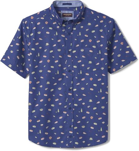 Johnston & Murphy Men's Short Sleeve Sushi Print Shirt in Saudi Arabia
