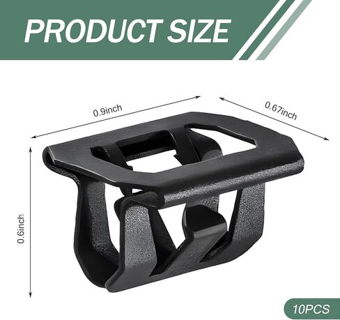 مجموعة مشابك تثبيت جسم السيارة مكونة من 10 قطع، مشبك تثبيت للشبكة الأمامية بغطاء ممتص الصدمات من قطعة واحدة، ملحقات بديلة متعددة الأغراض، متوافقة مع بويك كاديلاك هامر جي إم سي شيفروليه أولدزموبيل (أسود) in Kuwait