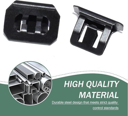 مجموعة مشابك تثبيت جسم السيارة مكونة من 10 قطع، مشبك تثبيت للشبكة الأمامية بغطاء ممتص الصدمات من قطعة واحدة، ملحقات بديلة متعددة الأغراض، متوافقة مع بويك كاديلاك هامر جي إم سي شيفروليه أولدزموبيل (أسود) in Kuwait