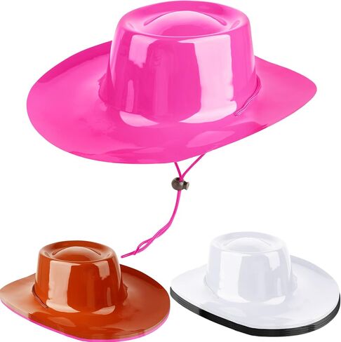 12 Pcs Plastic Cowboy Hats Western Cowgirl Hat Cowboy Costume Hat Bulk for Adult Men Women Halloween Cosplay Party in Kuwait