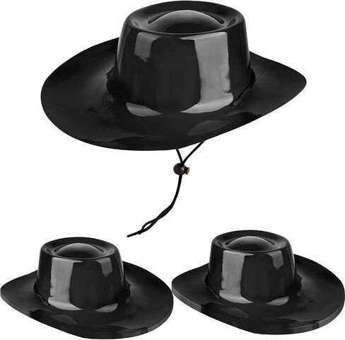 12 Pcs Plastic Cowboy Hats Western Cowgirl Hat Cowboy Costume Hat Bulk for Adult Men Women Halloween Cosplay Party in Kuwait