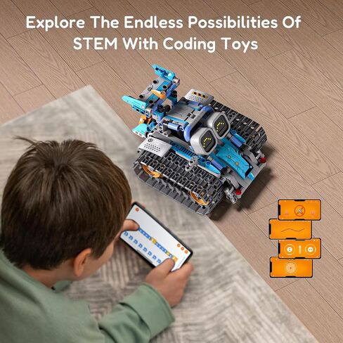 Sillbird STEM Robot Building Toys for Boys Ages 8-13, Remote & App-Controlled 5in1 Wall Robot Educational Coding Technic Set for Kids, Creative Gifts for Boys Girls Aged 8 9 10 11 12 13+ (435 Pieces) in Kuwait