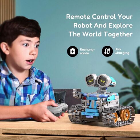 Sillbird STEM Robot Building Toys for Boys Ages 8-13, Remote & App-Controlled 5in1 Wall Robot Educational Coding Technic Set for Kids, Creative Gifts for Boys Girls Aged 8 9 10 11 12 13+ (435 Pieces) in Kuwait