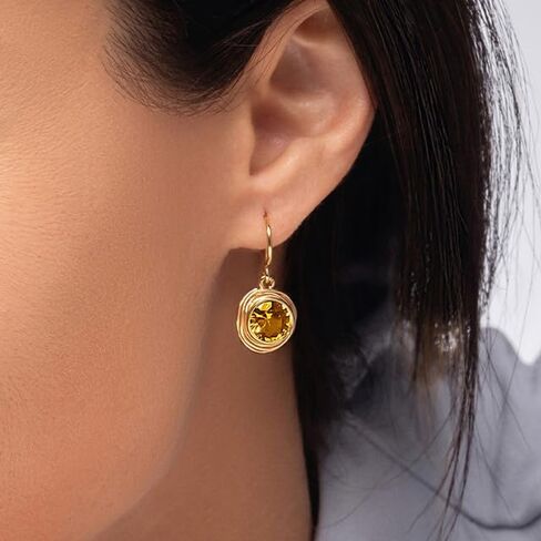 14K Gold Over Sterling Silver With 4.7 TCW Light Blue Aquamarine Cubic Zirconia Statement Earrings, Dainty Gold Earrings, Gifts For Women, Aesthetic Jewelry, Earrings for Women, Gold Jewelry For Women in Saudi Arabia