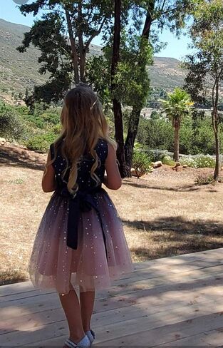 فستان الأميرة اللامع من التول من Glamulice للفتيات الصغيرات/الكبيرات على شكل حرف A لوصيفة العروس وحفلات أعياد الميلاد وحفلات الزفاف توتو in Kuwait