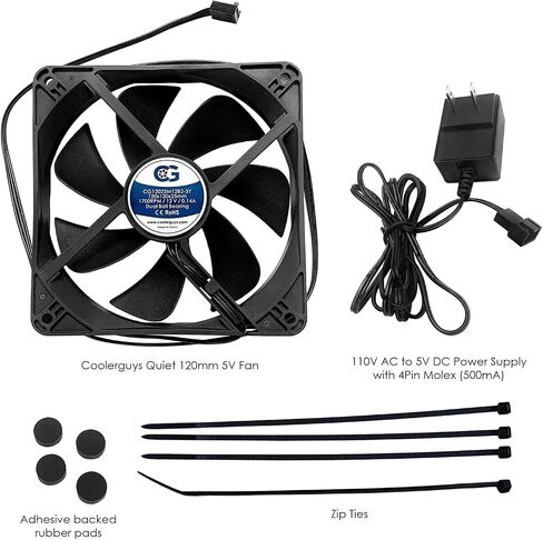 Coolerguys Quiet AC Powered Receiver/Component Cooling Fan Kits (120mm) in Saudi Arabia