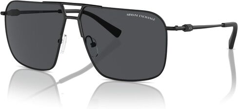 Armani Exchange Man Sunglasses Matte Black Frame, Dark Grey Lenses, 60MM in Saudi Arabia