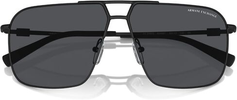 Armani Exchange Man Sunglasses Matte Black Frame, Dark Grey Lenses, 60MM in Saudi Arabia