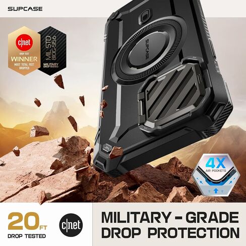 حافظة SUPCASE لهاتف iPhone 16 Pro Max مع حامل غطاء الكاميرا (UBMag XT)، [متوافقة مع MagSafe] [مسند مدمج] [حماية من الدرجة العسكرية] حافظة هاتف مغناطيسية متينة شديدة التحمل، أسود in Saudi Arabia