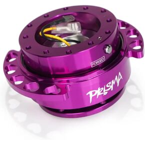 NRG Innovations NRG-SRK-222PP-PP Gen 2.0 Steering Wheel Quick Release Kit Adapter Purple Body/Purple Heart Cutout Ring 6x70mm & 6x74mm Bolt Pattern