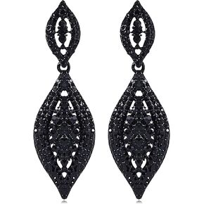 Rhinestone Earrings for Women Black Earrings Sparkling Earrings Dangling Cystal Wedding Prom Earrings Party Accessories New Year Christmas Gifts Stocking Stuffers in Kuwait