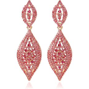 Rhinestone Earrings for Women Black Earrings Sparkling Earrings Dangling Cystal Wedding Prom Earrings Party Accessories New Year Christmas Gifts Stocking Stuffers in Kuwait